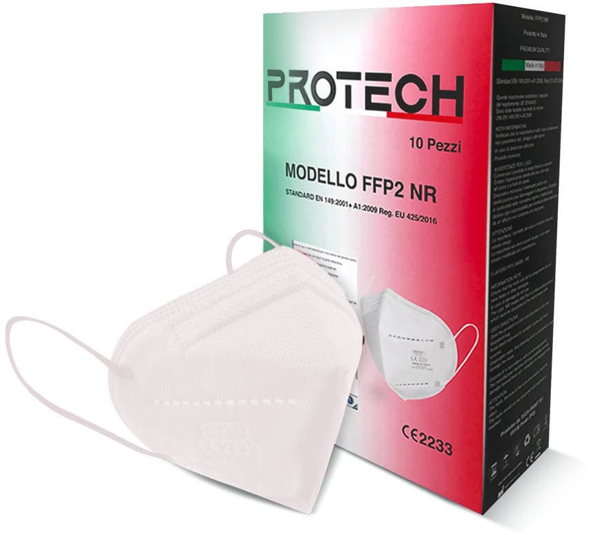 100x Mascherine FFP2 CE 2233 Protech Srl Colorate Mascherina Filtrante 5 Strati FFP2 BFE ≥98% Mascherine FFP2 Certificate Made in Italy da 0,95 €/cad in Mascherine a coppa Dresswork - Como, commercioVirtuoso.it