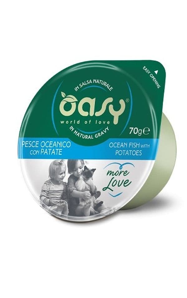 Oasy Adult Gatti More Love Pesce Oceanico con Patate Vaschetta70gr in Umido 101 Market - Poggibonsi, commercioVirtuoso.it