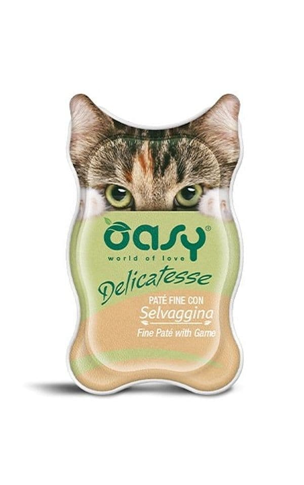 Oasy Adult Gatti Delicatesse Selvaggina Vaschetta 85gr in Golosità croccanti 101 Market - Poggibonsi, commercioVirtuoso.it