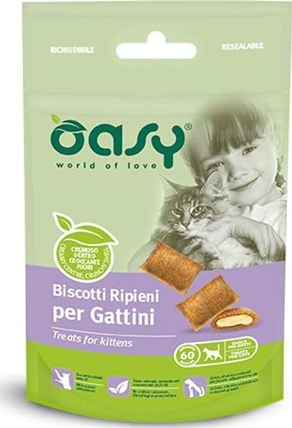 Oasy Gattini Biscotti Ripieni Pollo 60gr in Biscotti bocconcini e snack 101 Market - Poggibonsi, commercioVirtuoso.it
