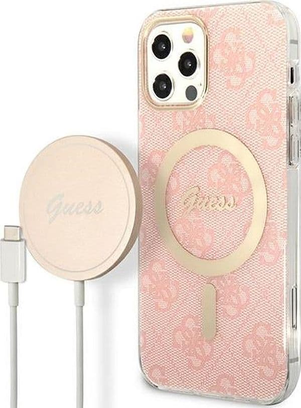 cover guess + caricabatterie magsafe iphone 12 / 12 pro pink in Custodie basic Tropposmart.it - Genova, commercioVirtuoso.it