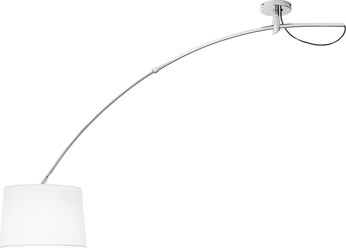 Braccio soffitto Gea Luce AIDA G E27 LED lampada soffitto paralume tessuto bianco in Paralumi Lampadari Bartalini - Colle di Val d’Elsa, commercioVirtuoso.it