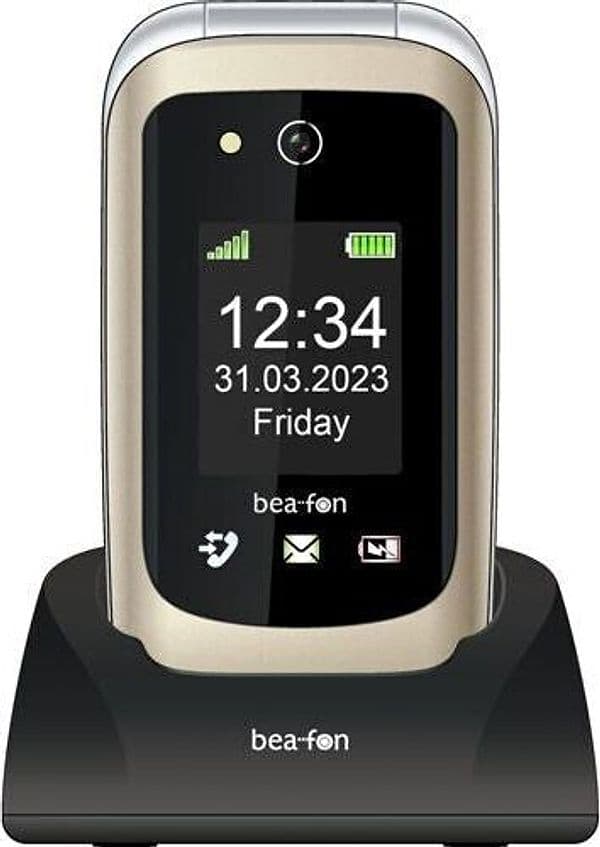 Cellulare 2G/4G Beafon SL720i champagne Display interno a colori da 2,8 “ Display esterno a colori da 1,77 pollici Pulsante di e in Cellulari e Smartphone Tropposmart.it - Genova, commercioVirtuoso.it