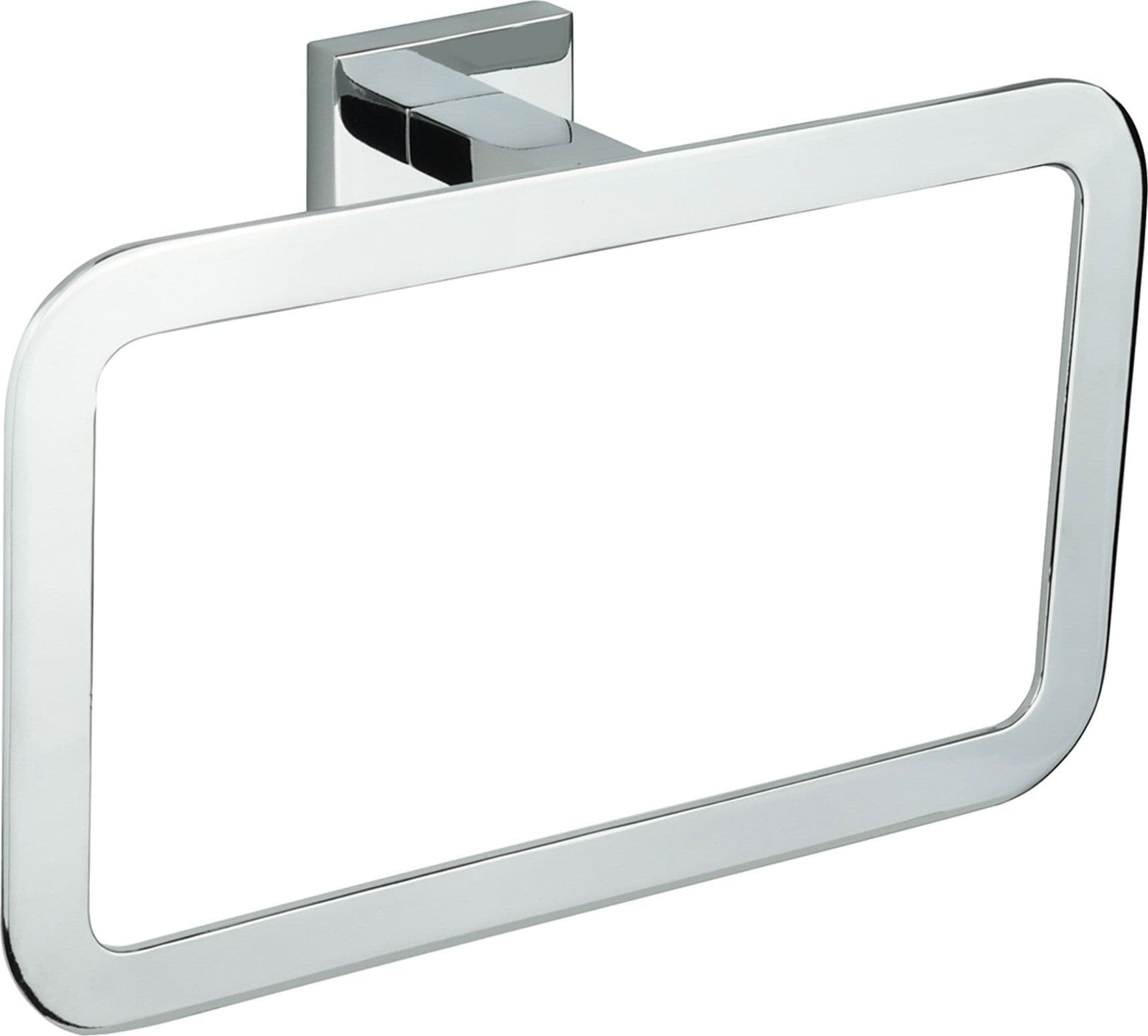 Porta asciugamani ad anello quadrato cromato Venezia in Anelli portasciugamani Mondialshop - Parabiago, commercioVirtuoso.it