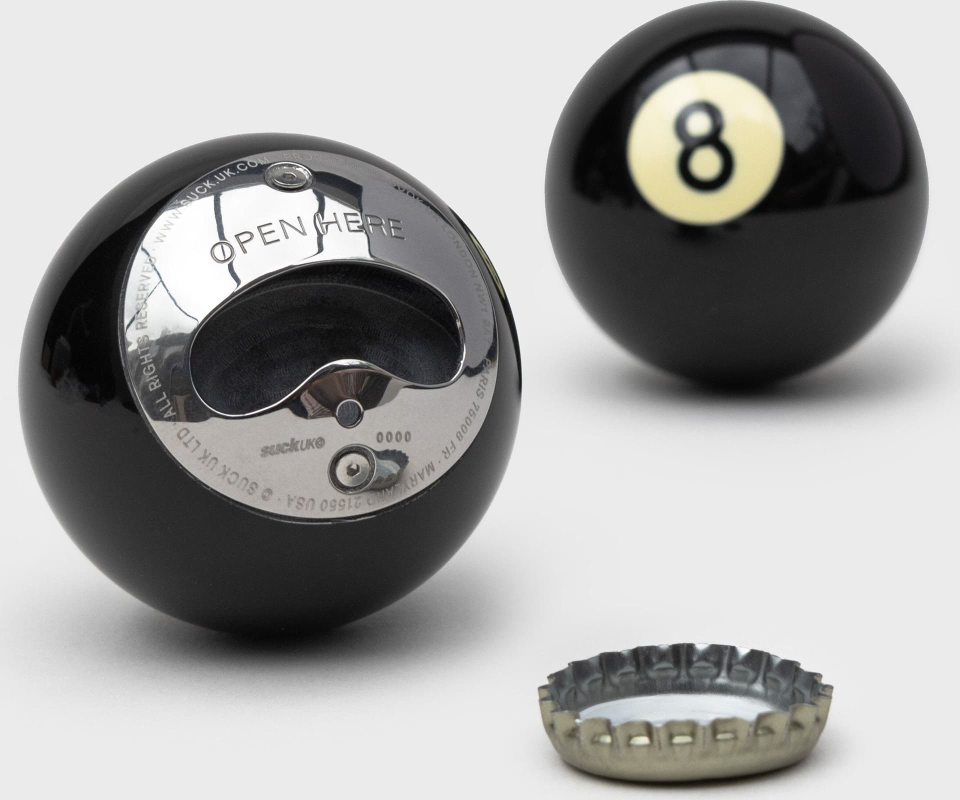 Apribottiglie "Eight Ball" â?" Realizzato da una vera palla da biliardo n°8 in Apribottiglie Più Di Più Ideas - Casalnuovo di Napoli, commercioVirtuoso.it