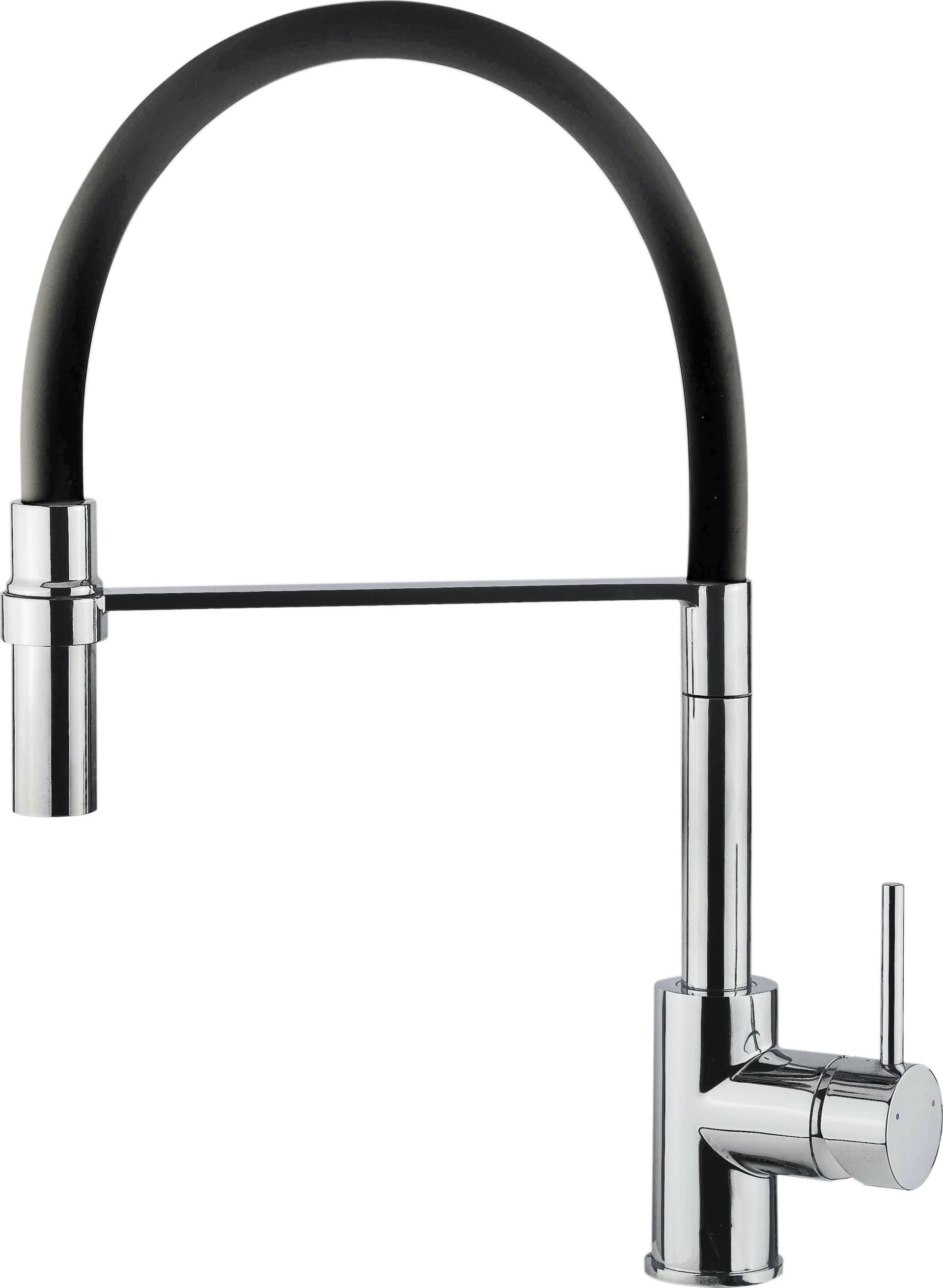 Rubinetto miscelatore da cucina con gomma nera cromato Mojito in Rubinetti per lavelli da cucina Mondialshop - Parabiago, commercioVirtuoso.it