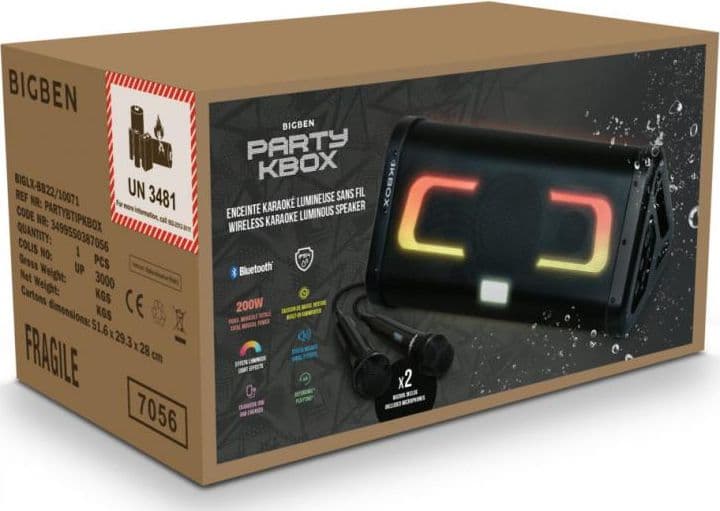 party speaker bluetooth potenza massima 200 Watt 2 microfoni, fino a 6 ore di autonomia, effetti di luce in Casse portatili Bluetooth Tropposmart.it - Genova, commercioVirtuoso.it