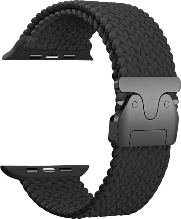 cinturino apple watch nylon intrecciato regolabile nero 42/44/45/49 mm in Cinturini di ricambio Tropposmart.it - Genova, commercioVirtuoso.it