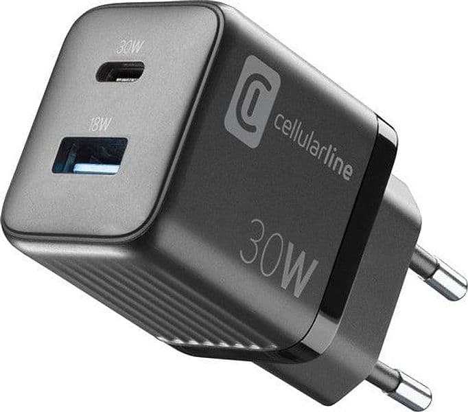 caricabatteria 30w usbA + usb-c tecnologia gan nero in Caricabatterie da muro Tropposmart.it - Genova, commercioVirtuoso.it