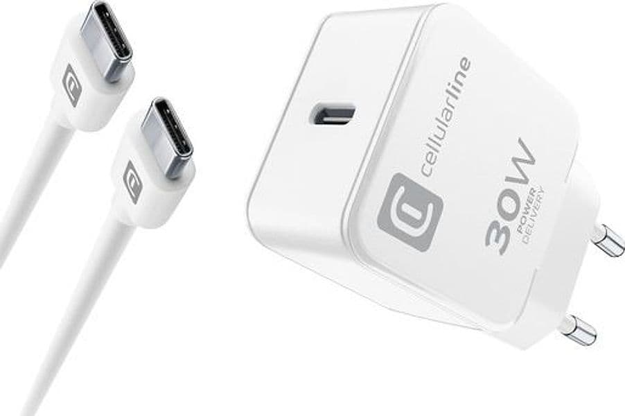 caricabatteria 30w usb-c con cavo bianco in Caricabatterie da muro Tropposmart.it - Genova, commercioVirtuoso.it