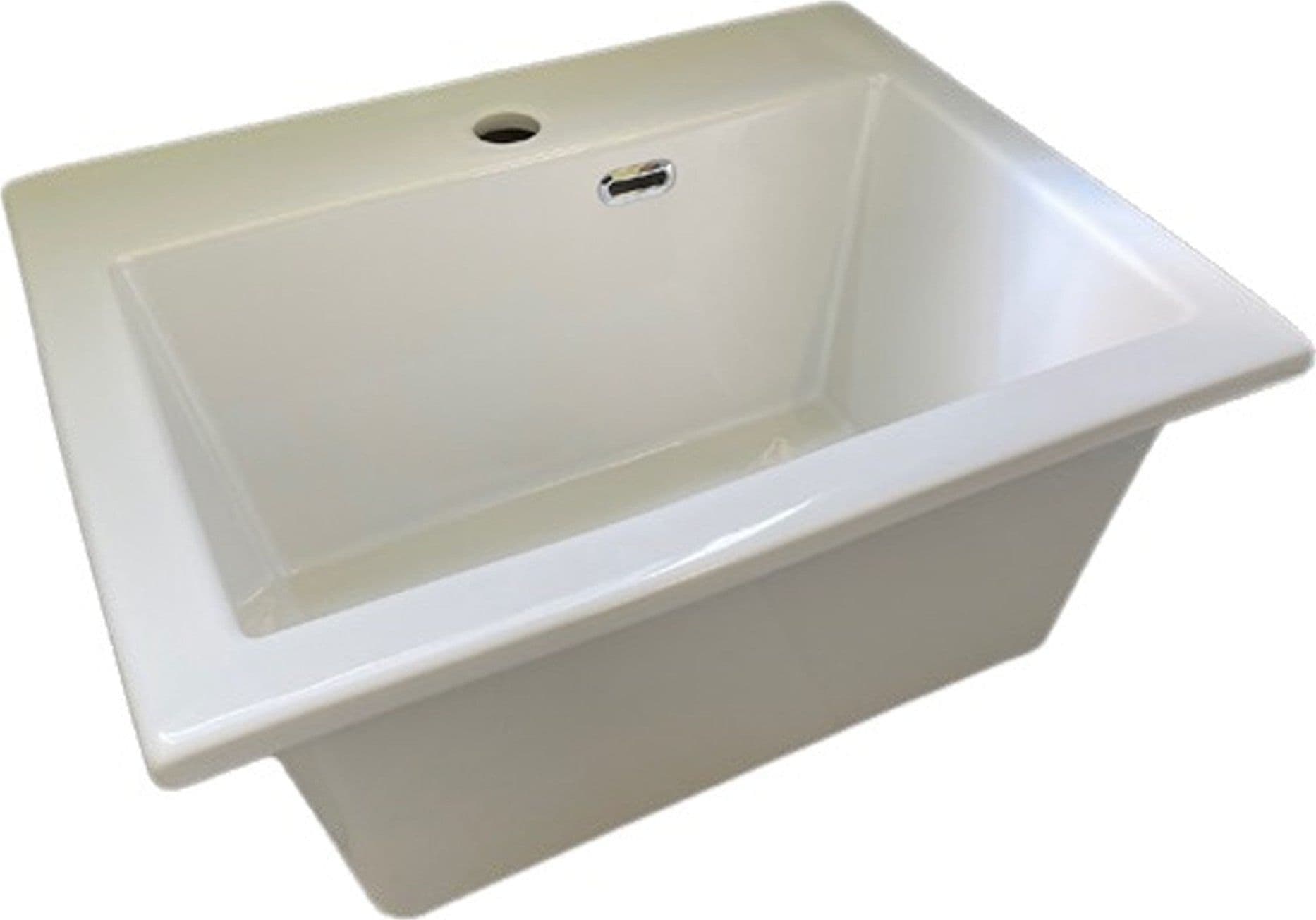 Lavatoio sospeso in ceramica 50X40 sospeso senza strizzatoio tutta vasca in Lavabi Mondialshop - Parabiago, commercioVirtuoso.it