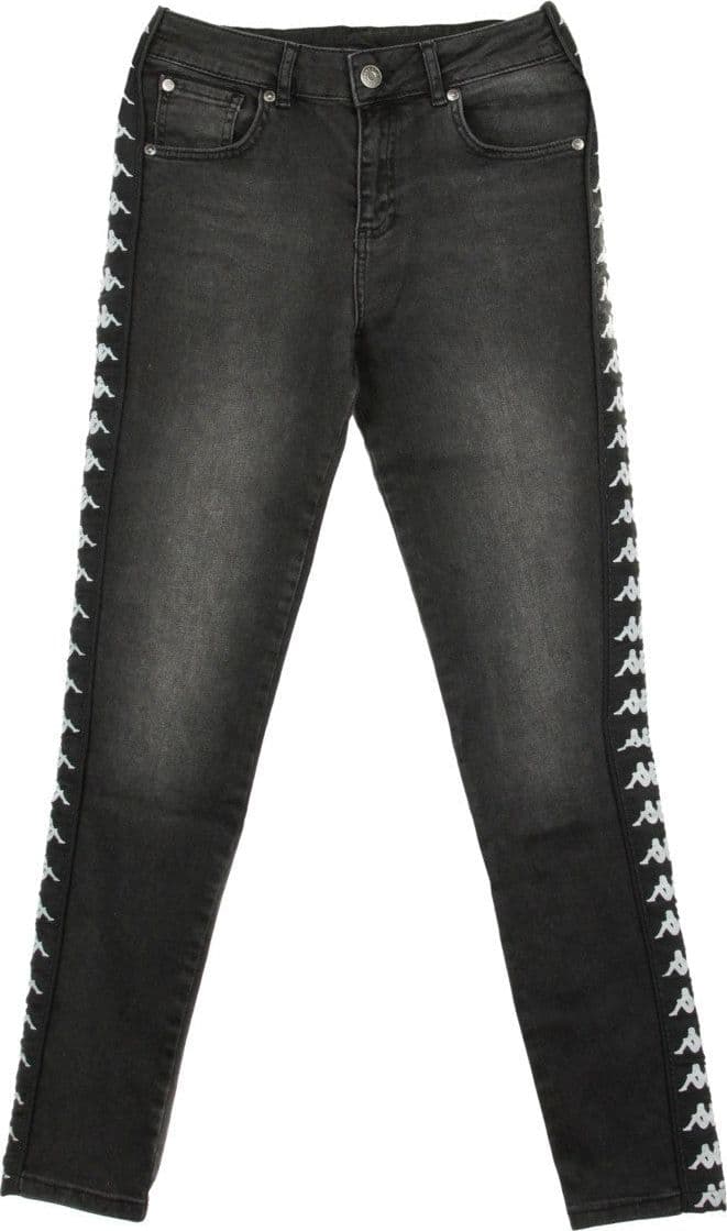 KAPPA Jeans Donna Banda Bissa Dark Grey/black da donna in Leggings Drestige - Casamassima, commercioVirtuoso.it