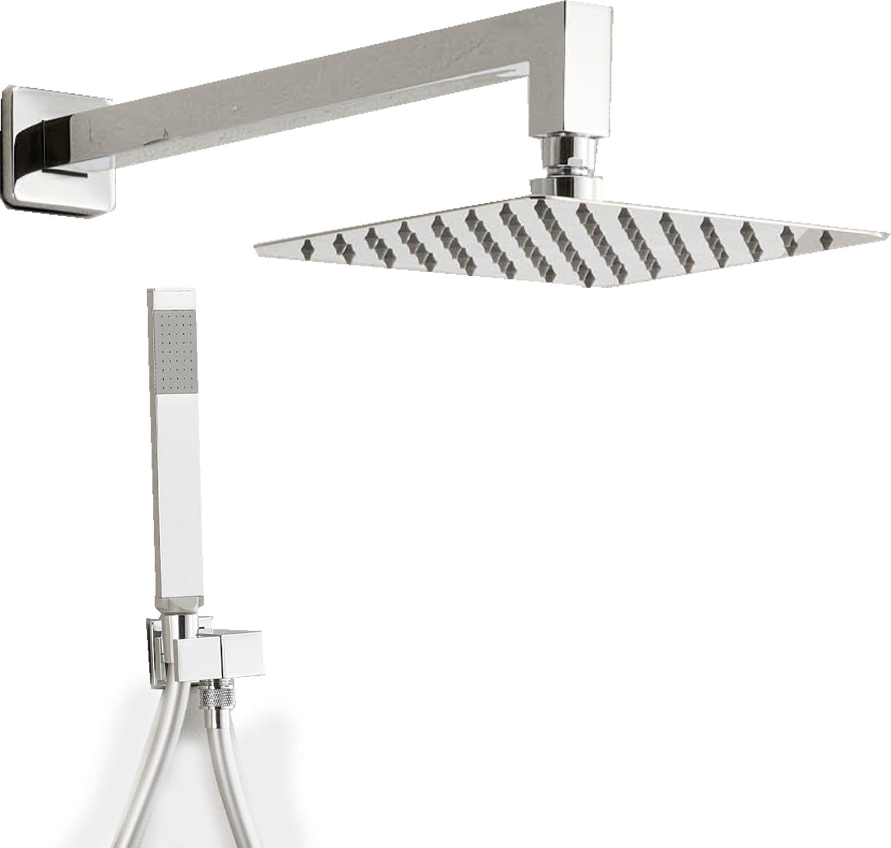 Set doccia braccio soffione e doccetta in ottone cromato in Rubinetti per vasca Mondialshop - Parabiago, commercioVirtuoso.it