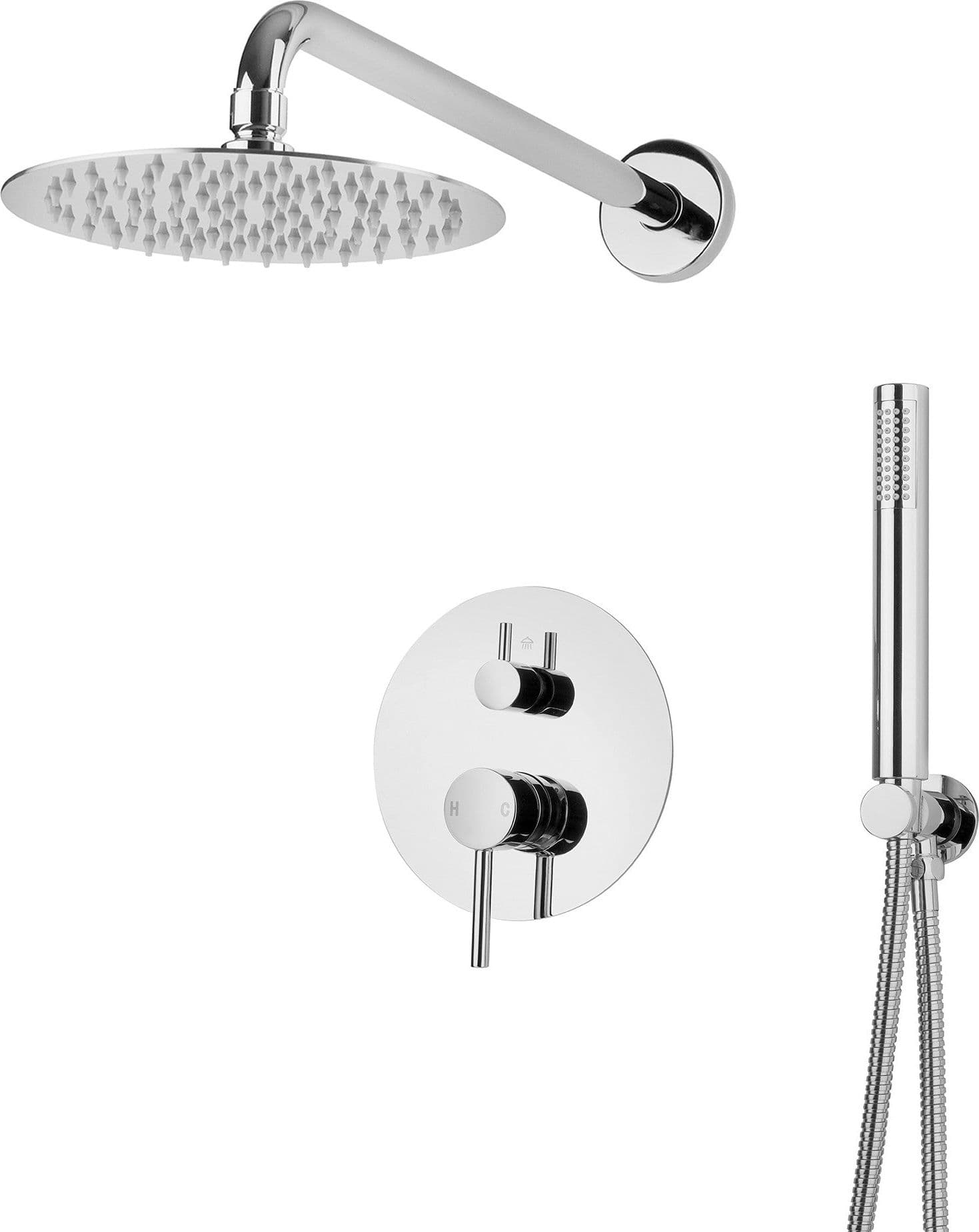 Set doccia soffione in acciaio slim doccetta in ottone BOLD-R in Rubinetti per vasca Mondialshop - Parabiago, commercioVirtuoso.it