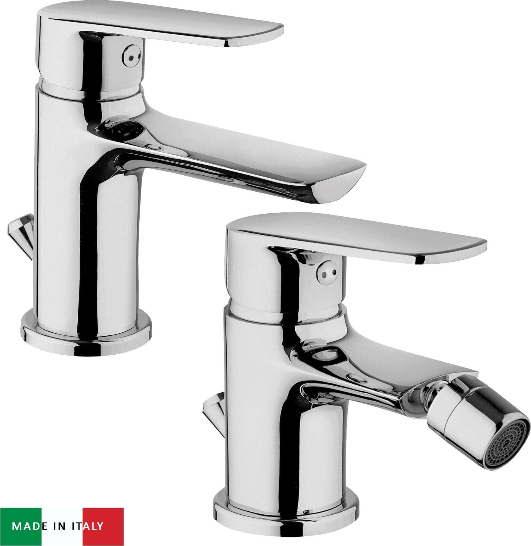 Set miscelatori lavabo e bidet cromati Funky pilette incluse in Rubinetti per bidet Mondialshop - Parabiago, commercioVirtuoso.it