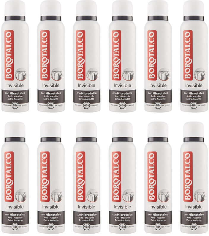 12 x Deodorante Borotalco Deo Spray Invisible Promo Pack Confezione 12 Bottiglie in Deodoranti Esplodia - Napoli, commercioVirtuoso.it