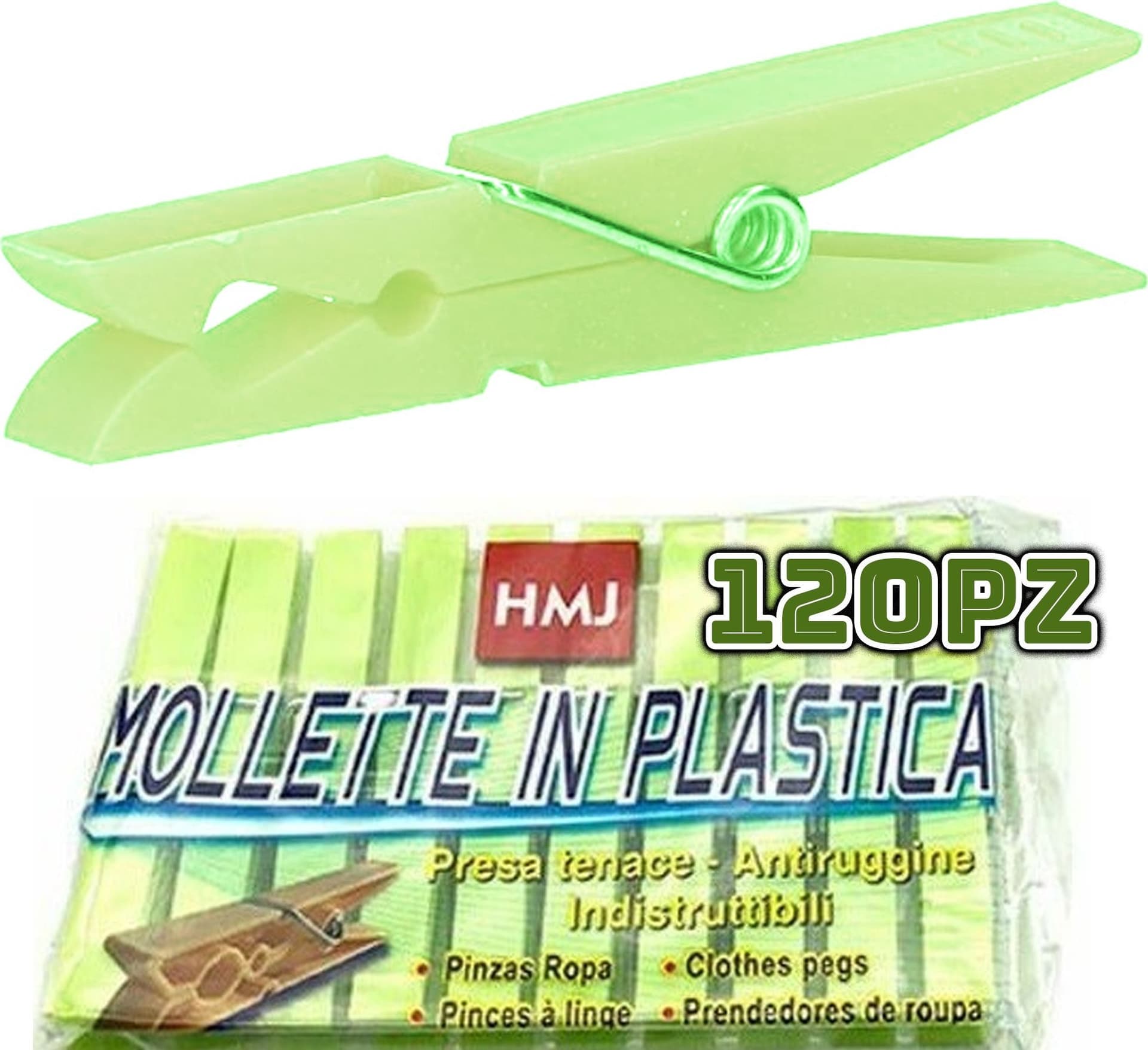 120 Pezzi Mollette Pinze Bucato Panni Plastica Extraforte Verde Stendibiancheria Casa, arredamento e bricolage > Pulizia e Bucato > Bucato e Stiratura Trade Shop italia - Napoli, Commerciovirtuoso.it