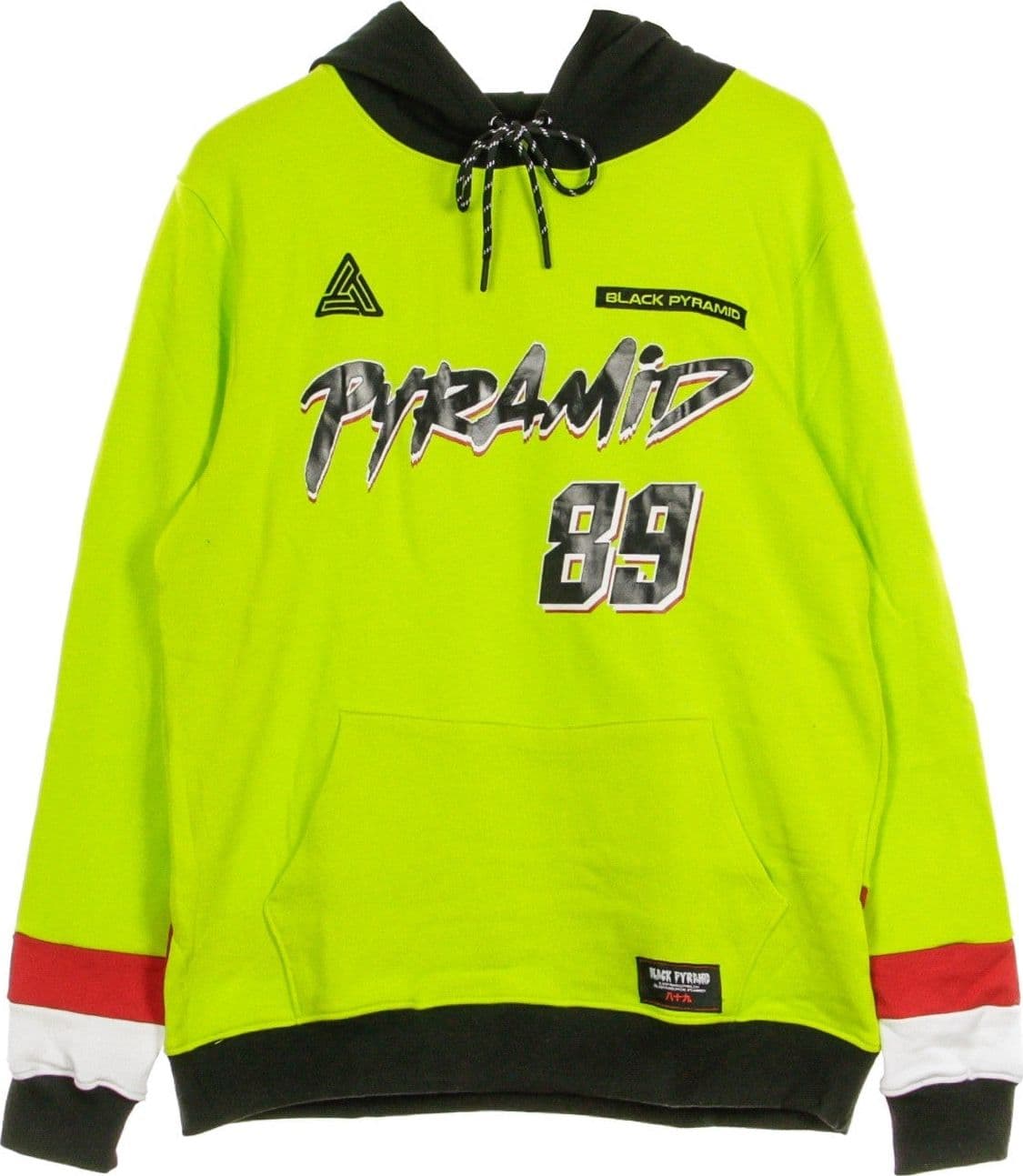BLACK PYRAMID Felpa Leggera Cappuccio Uomo Pyramid 89 Fluo Green da uomo in Felpe con cappuccio Drestige - Casamassima, commercioVirtuoso.it