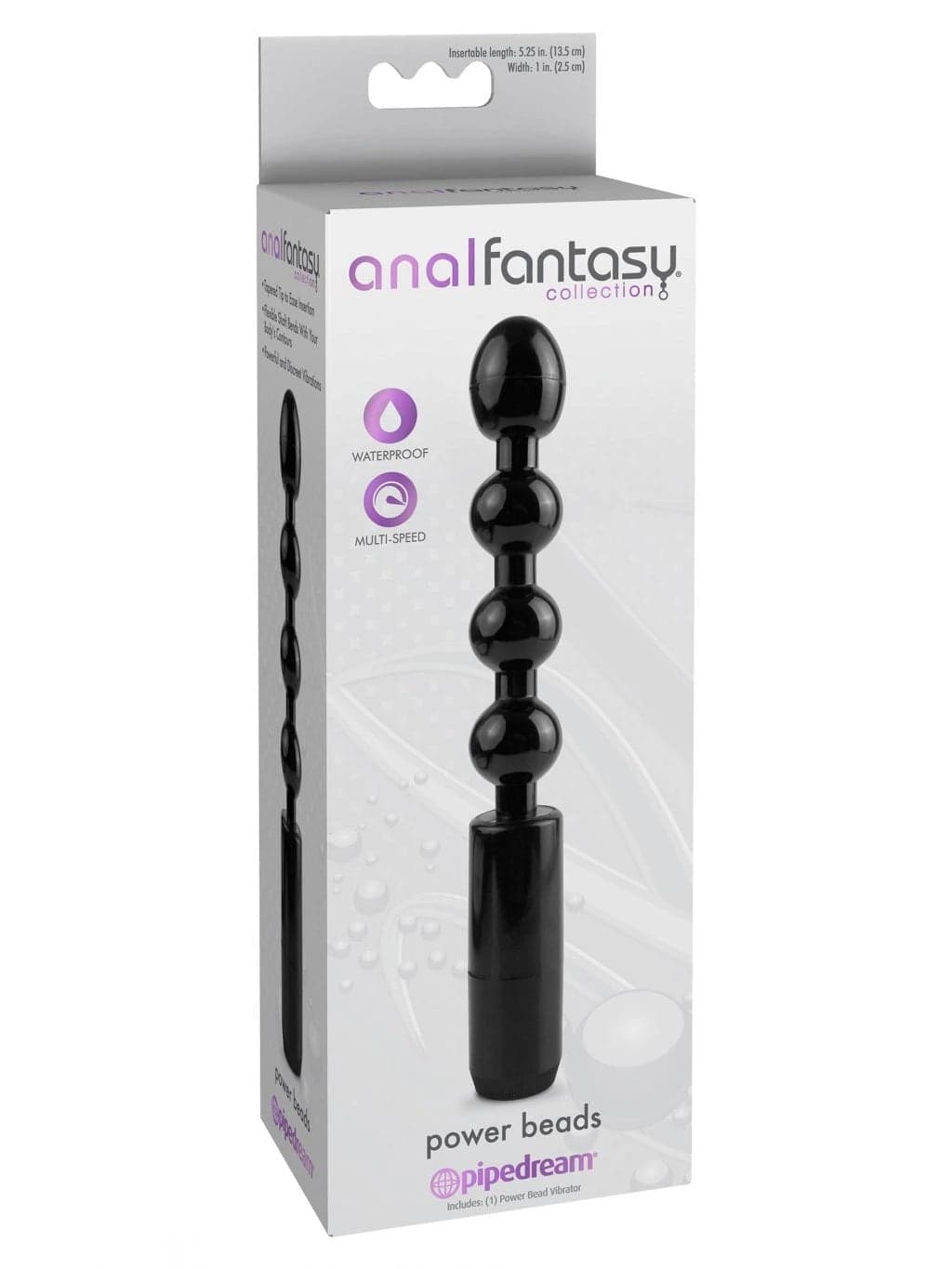 Sonda plug anale a 4 sfere vibrazioni nero inseribile 13,5 cm diametro 3 cm circa in prodotto Erosdom - Palmi, commercioVirtuoso.it