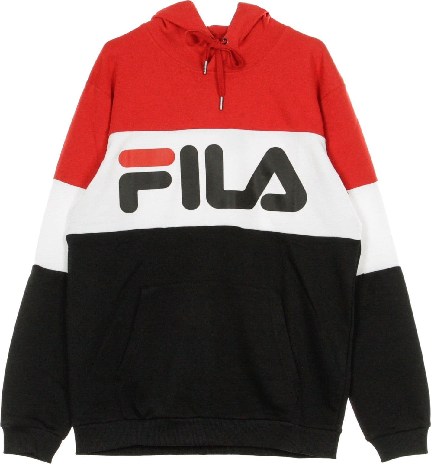 FILA Felpa Leggera Cappuccio Uomo Men Night Blocked True Red/black/bright White da uomo in Felpe con cappuccio Drestige - Casamassima, commercioVirtuoso.it