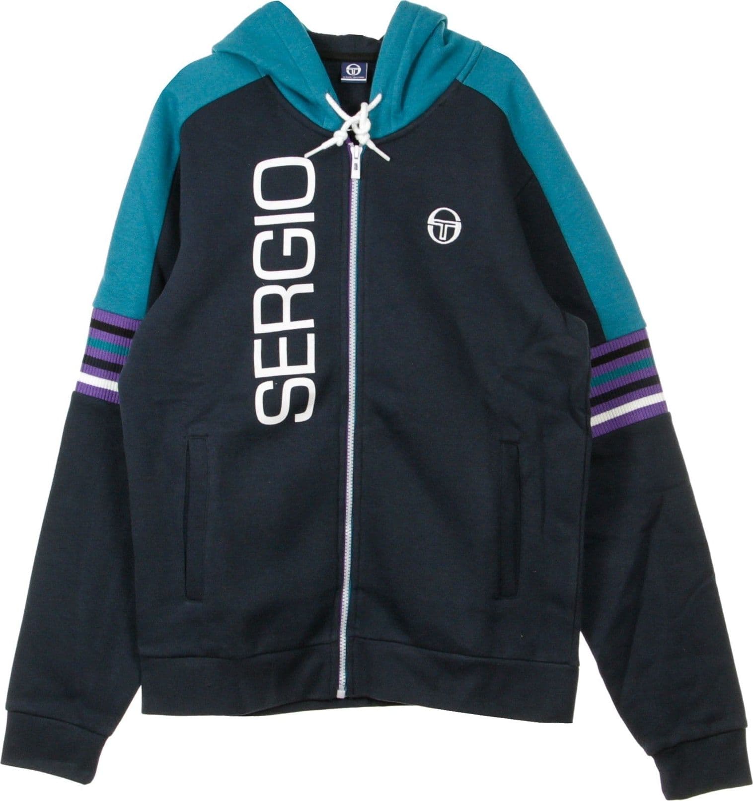 SERGIO TACCHINI Felpa Cappuccio Zip Uomo Darwin Sweater Navy Ocean da uomo in Felpe senza cappuccio Drestige - Casamassima, commercioVirtuoso.it