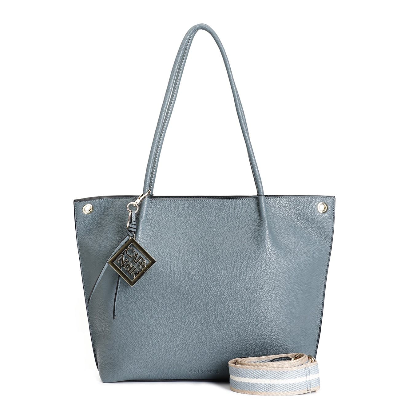 SHOPPING IN MATERIALE CON GRANA, TRACOLLA REMOVIBILE IN NASTRO E CHARM IN METALL in Fabbricazione borse 3A Moda Mare Sport - Bellaria Igea Marina, commercioVirtuoso.it