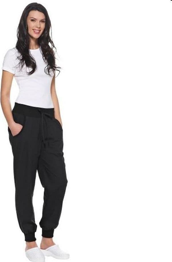 Pantaloni Monika Nero Taglia XL Donna Misto Cotone Parrucchiera Estetista Acconciature in Uniformi sanitarie - pantaloni Dresswork - Como, commercioVirtuoso.it