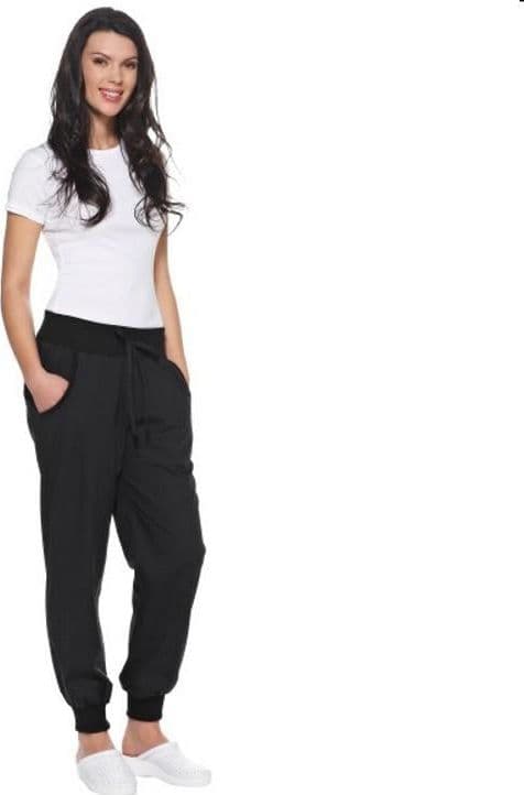 Pantaloni Monika Nero Taglia XL Donna Misto Cotone Parrucchiera Estetista Acconciature in Uniformi sanitarie - pantaloni Dresswork - Como, commercioVirtuoso.it