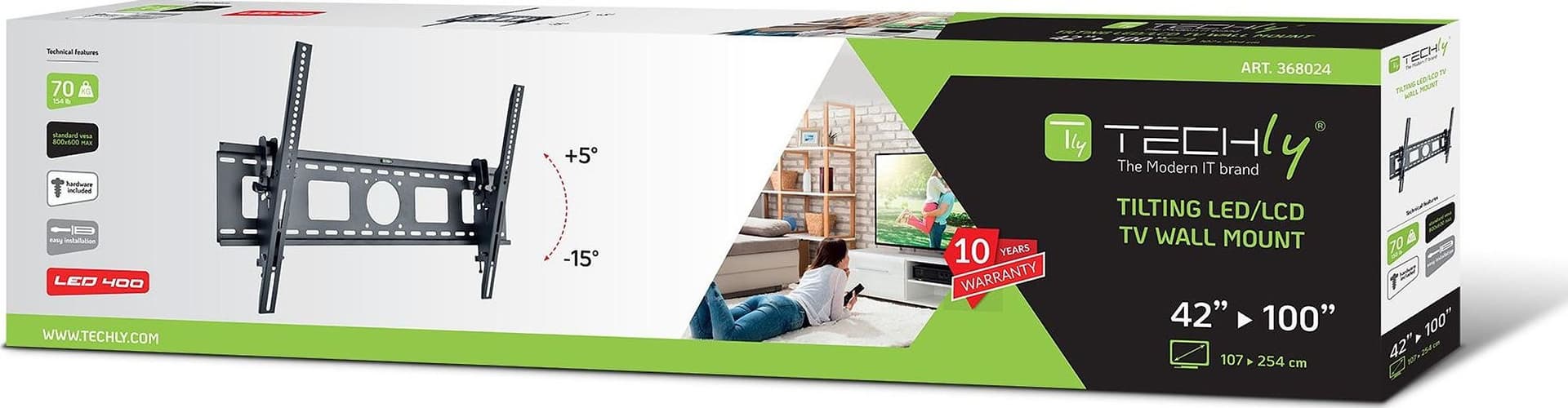 Supporto a Muro Inclinabile per TV LED 42-100''