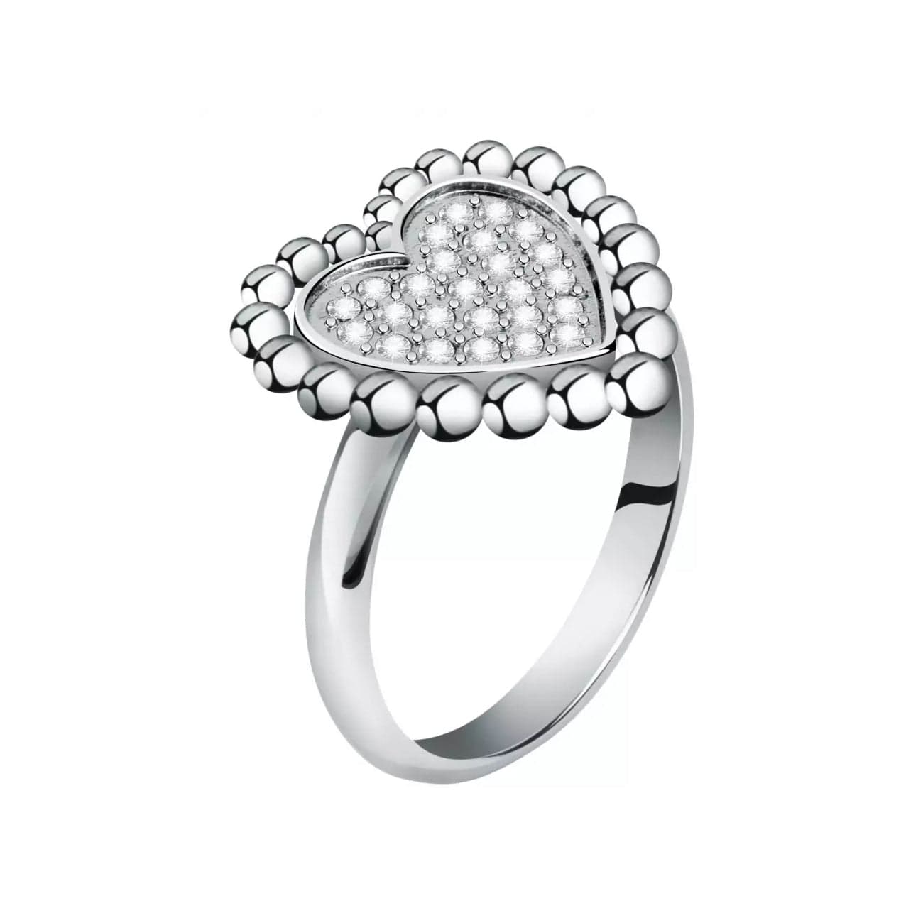 Anello MORELLATO donna Dolcevita acciaio cuore pavé in Anelli Web Time Orologi - Milano, commercioVirtuoso.it