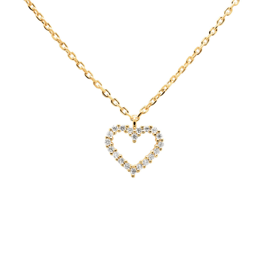 PDPAOLA - COLLANA IN ORO WHITE HEART in Collane Alba Gioielli - Casoria, commercioVirtuoso.it