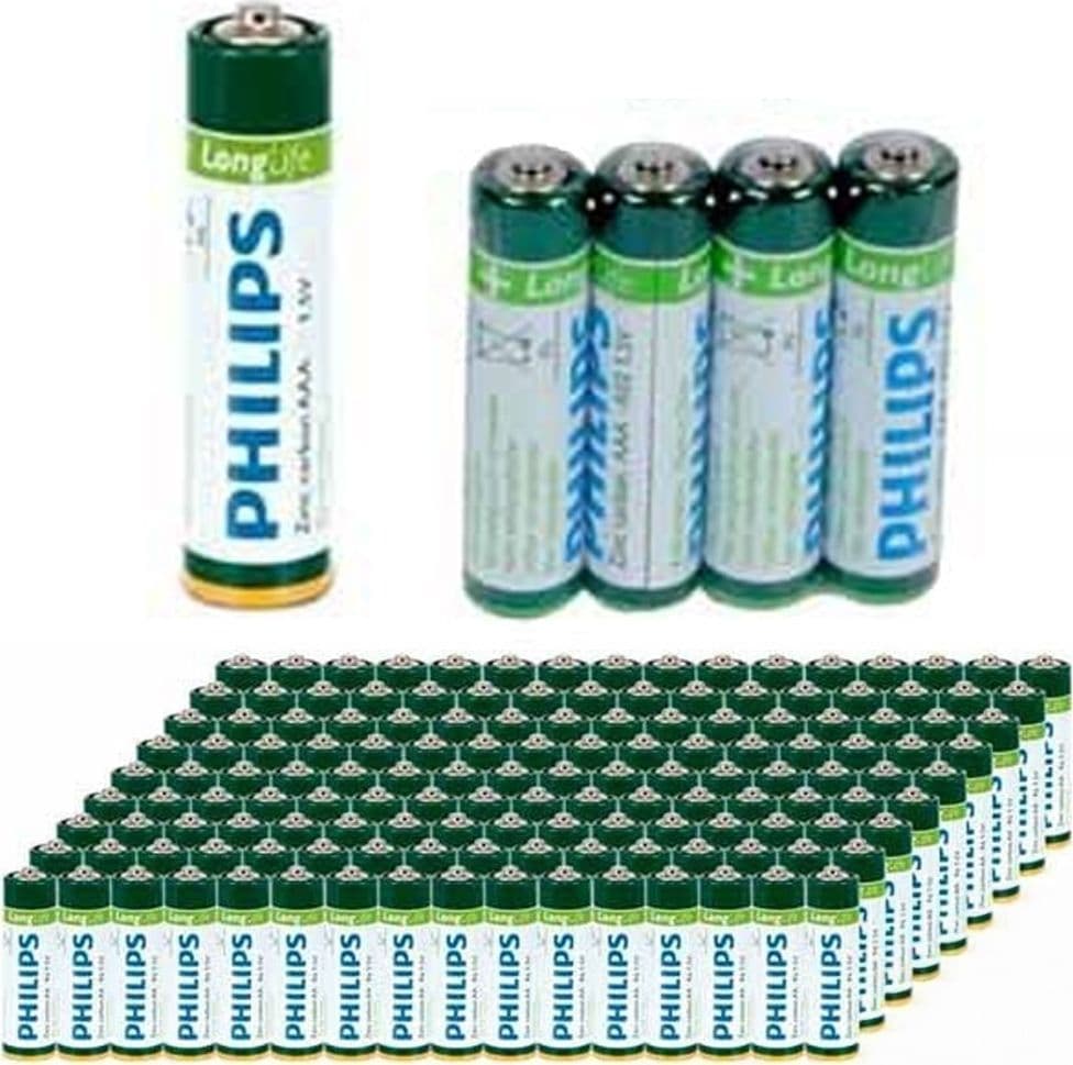 144 X BATTERIE PILE MINISTILO PHILIPS ZINCO CARBON LONGLIFE BATTERIA AAA R3 1,5V Elettronica/Pile e caricabatterie/Pile monouso Trade Shop italia - Napoli, Commerciovirtuoso.it