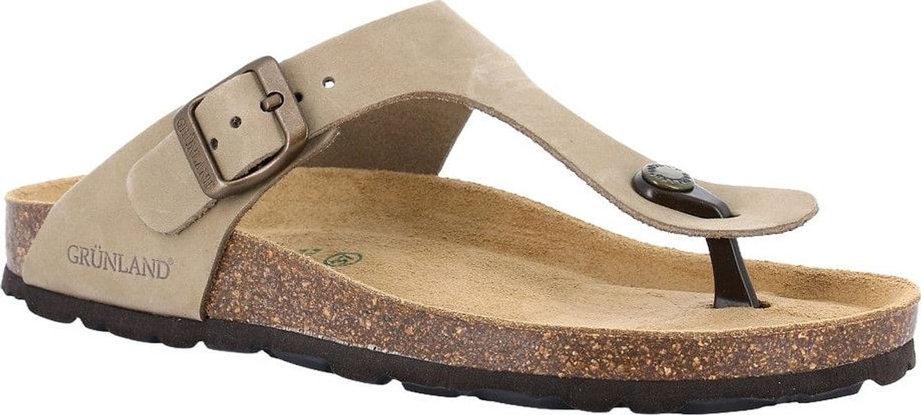 Grunland infradito Sara in pelle col. kaki CC6001 in prodotto Teresi Calzature - Marsala, commercioVirtuoso.it