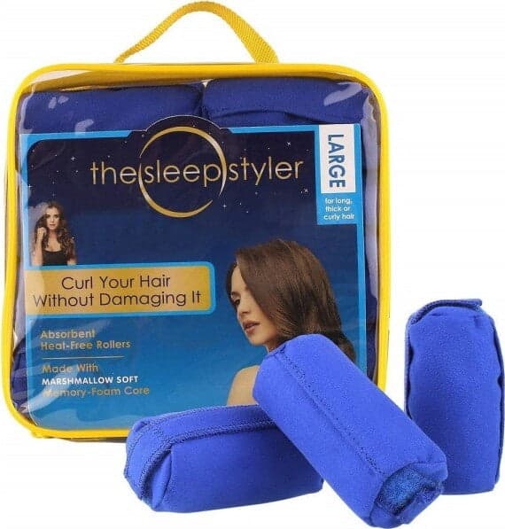 16 PZ BIGODINI MEMORY FOARM LARGE ARRICCIA CAPELLI RICCI PERFETTI DORMIRE NOTTE