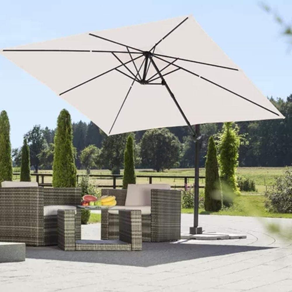 Ombrellone Giardino Decentrato 3x4 MT Alluminio Inclinabile Girevole Ecrù in Ombrelloni Danyx - Casoria, commercioVirtuoso.it
