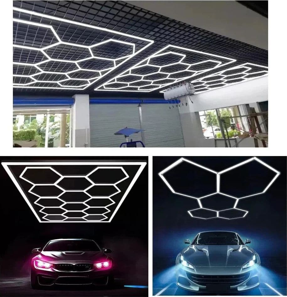 5-14 x lampada LED esagonale officina garage parete soffitto luce illuminazione in Plafoniere Zencoccostore - Formia, commercioVirtuoso.it
