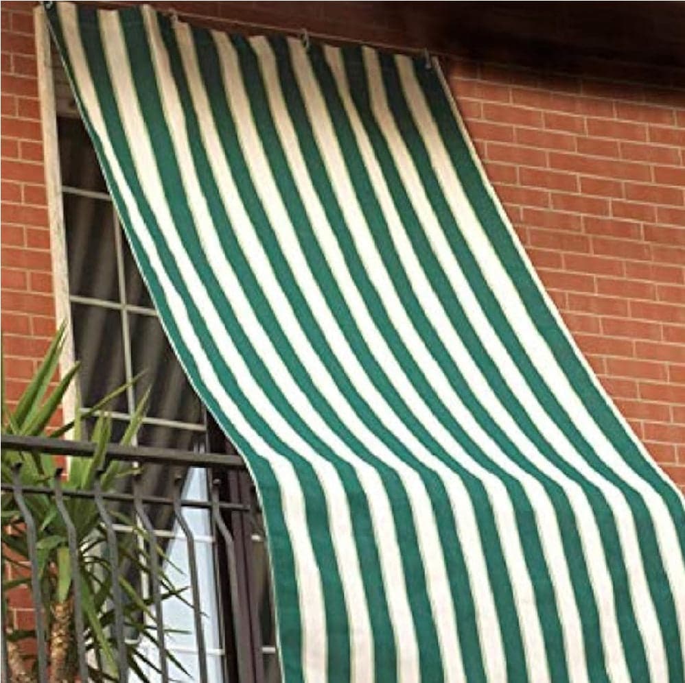 Tenda da Sole Ombreggiante 1.5x3mt con 12 Occhielli Polycotone Idrorepellente Beige/Verde in Vele parasole Danyx - Casoria, commercioVirtuoso.it