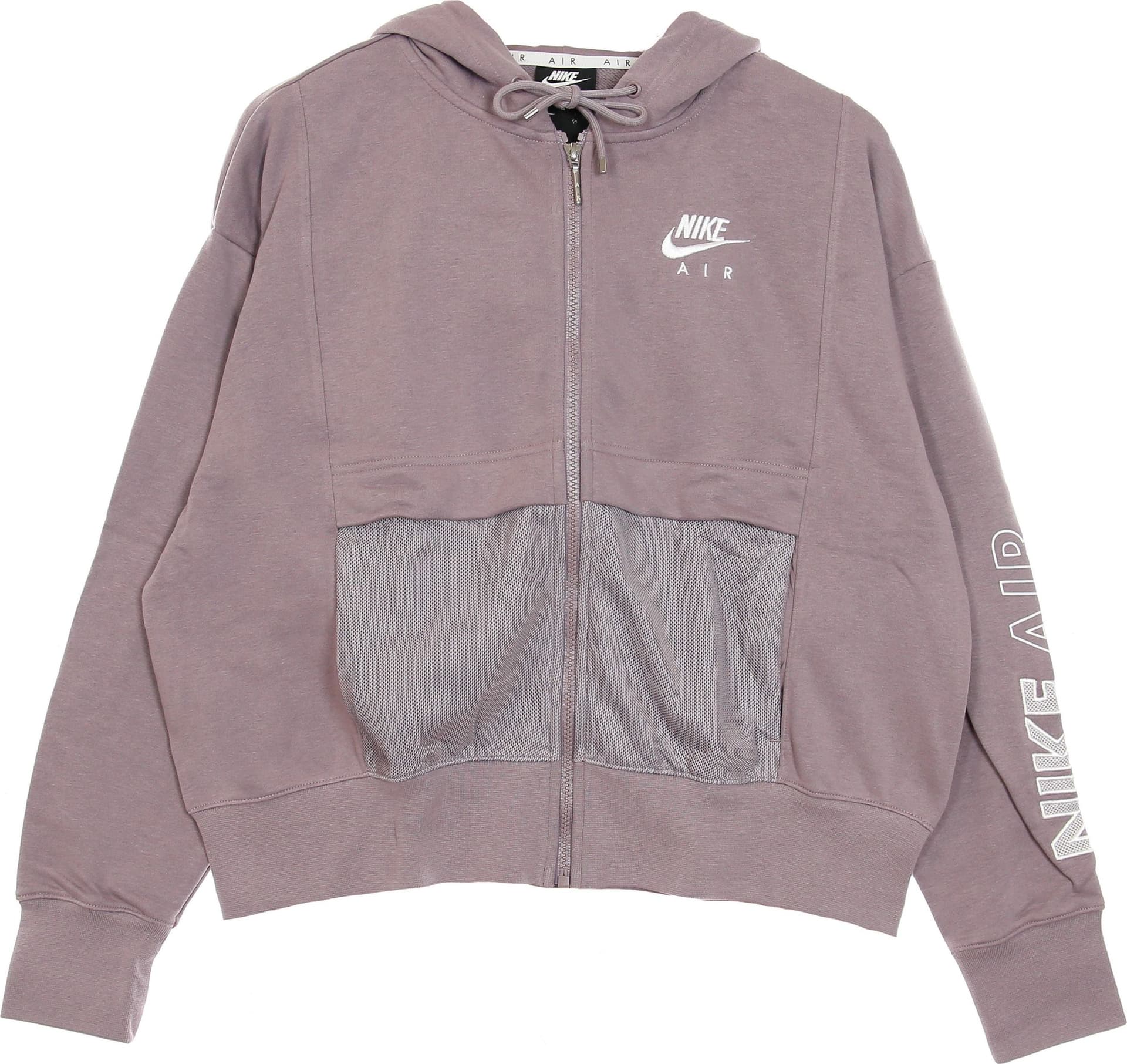 Nike Felpa Cappuccio Zip Donna Sportswear Air Top Fleece Purple Smoke/white da donna in Felpe con cappuccio Drestige - Casamassima, commercioVirtuoso.it