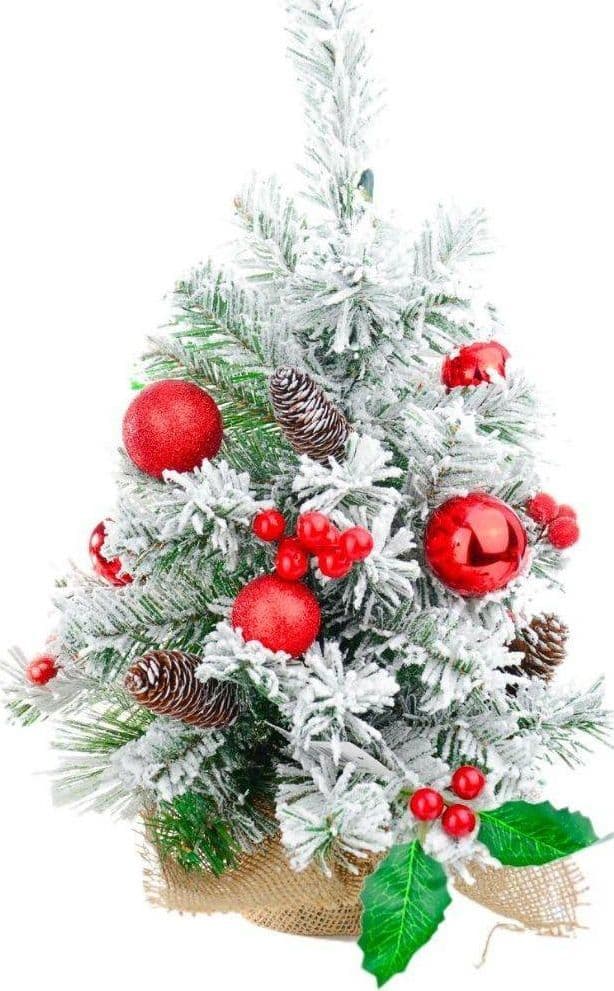 ALBERO DI NATALE EFFETTO INNEVATO DIM. 60 CM CON DECORI ROSSI PIGNE NEVE in Alberi di natale artificiali Trade Shop italia - Napoli, commercioVirtuoso.it