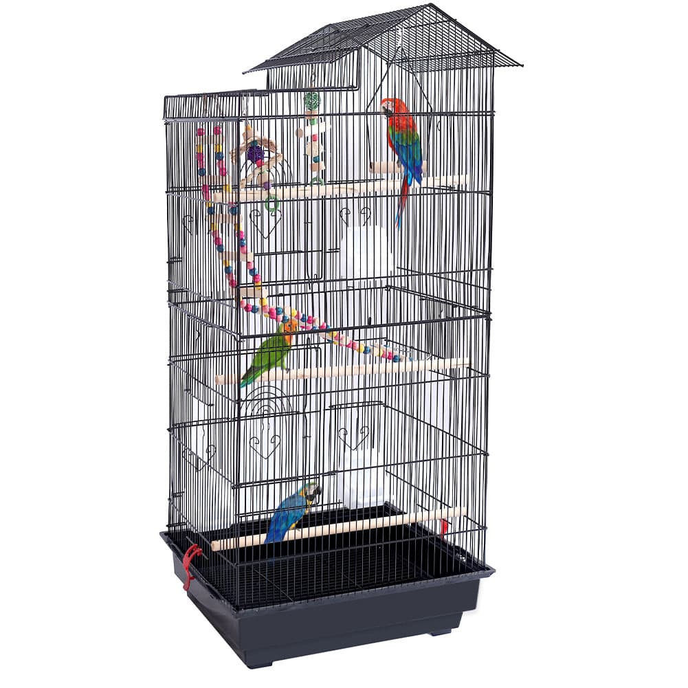Voliera Gabbia per Uccelli Pappagalli con Giochi e Doppia Apertura 99cm in Danyx - Casoria, commercioVirtuoso.it