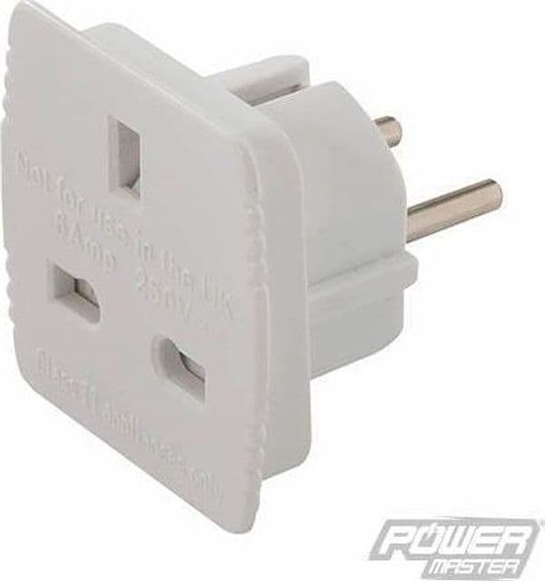 Adattatore da viaggio UK a prese europee 230 V compatibile con prese tedesche e francesi in Adattatori universali da viaggio Eternal Brico - Ariano Irpino, commercioVirtuoso.it