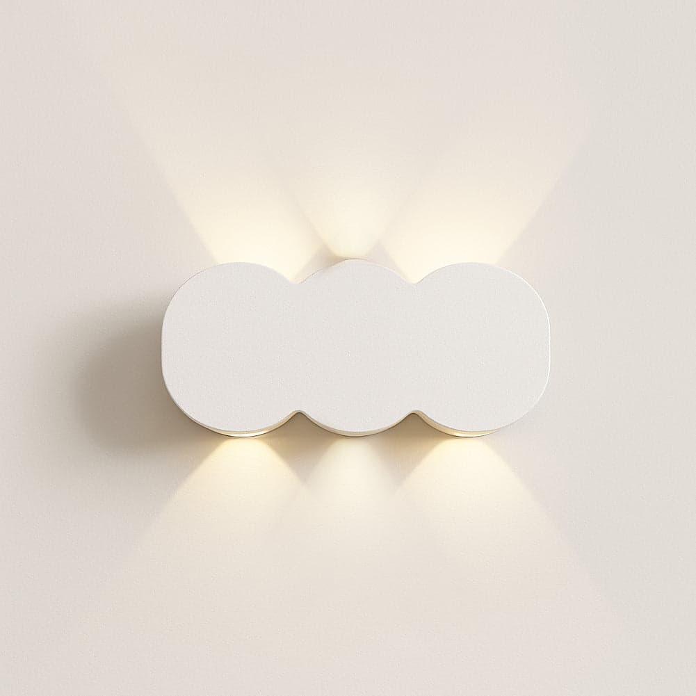 Applique da Muro LED 6 Luci Bianco Caldo Esterno Interno Alluminio 15x8x3 cm Bianco in Lampade da parete Danyx - Casoria, commercioVirtuoso.it