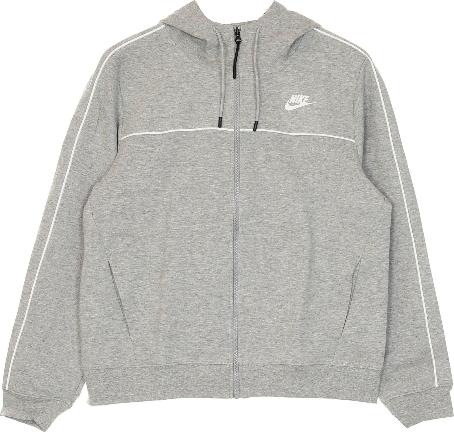 Nike Felpa Leggera Cappuccio Zip Donna W Sportswear Millenium Essential Fleece Full-zip Hoodie Dk Grey Heather/white da donna in Felpe con cappuccio Drestige - Casamassima, commercioVirtuoso.it