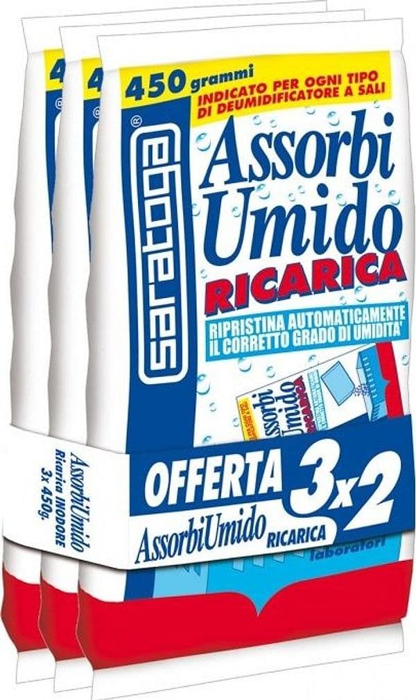 Saratoga 3x450gr ricarica deumidificatore assorbiumido in Deumidificatori Aloiserw.com - Altomonte, commercioVirtuoso.it