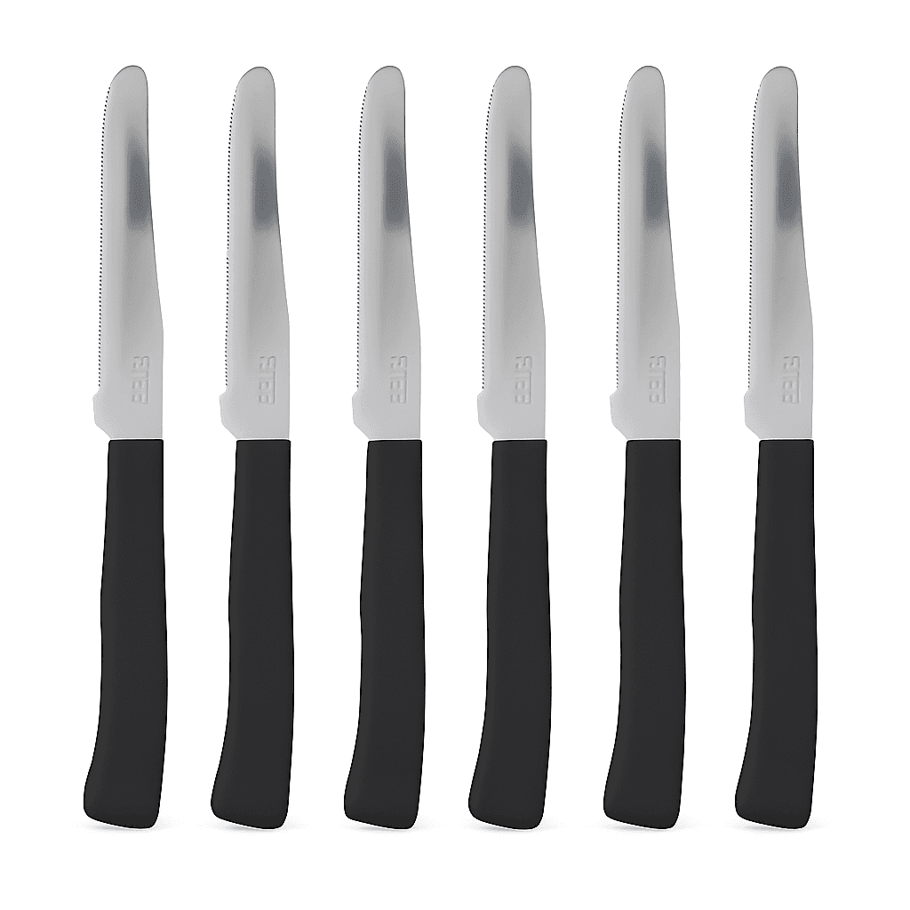 Coltelli da Tavola 24pz Manico in Polipropilene Doppia Affilatura 22cm Nero in Coltelli da bistecca Danyx - Casoria, commercioVirtuoso.it