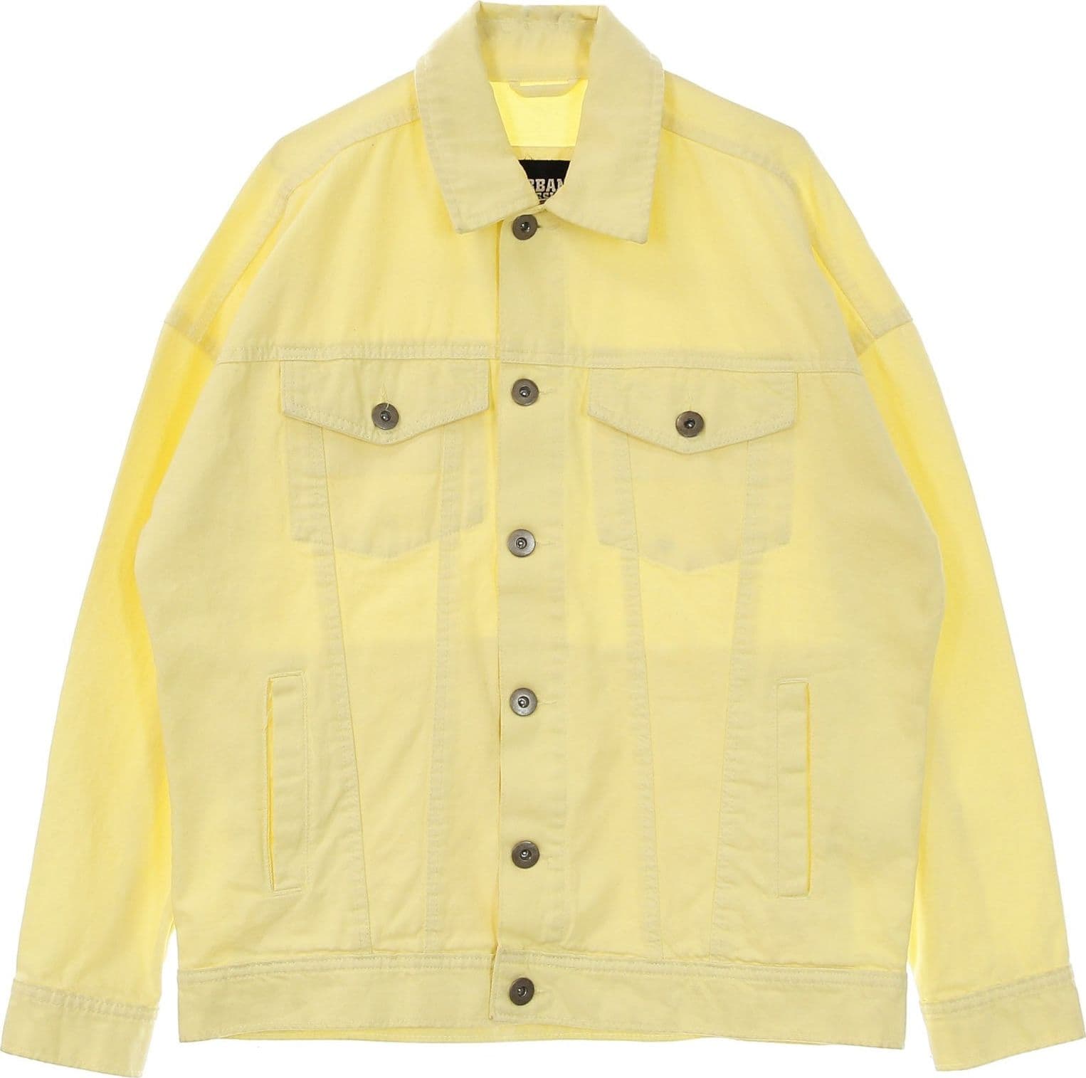 URBAN CLASSICS Giubbotto Jeans Uomo Oversize Garment Dye Jacket Powder Yellow da uomo in Giacche Drestige - Casamassima, commercioVirtuoso.it