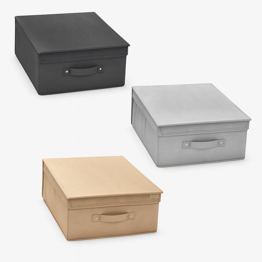 Scatole Cambio Stagione TNT Pieghevoli 48x36x19cm kit 4 pezzi Salvaspazio con Maniglie in Contenitori sottoletto Danyx - Casoria, commercioVirtuoso.it