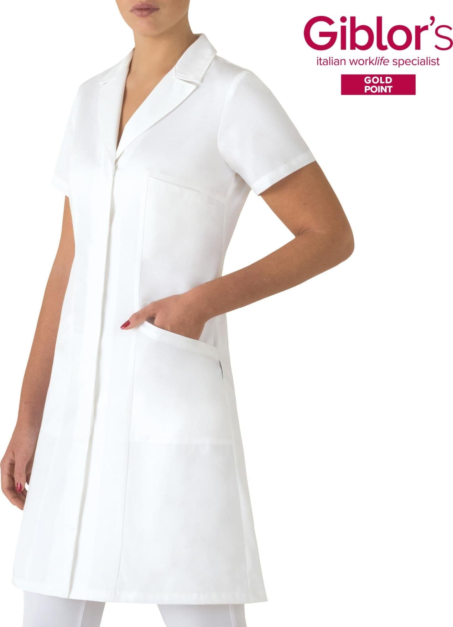 Camice Donna Marta Bianco Camice Farmacista Camice Manica Corta Donna Facile Stiro