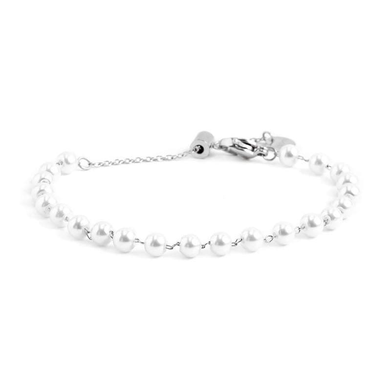 Marlù - BRACCIALE PERLE 4.30MM CATENA ACCIAIO in Bracciali Alba Gioielli - Casoria, commercioVirtuoso.it