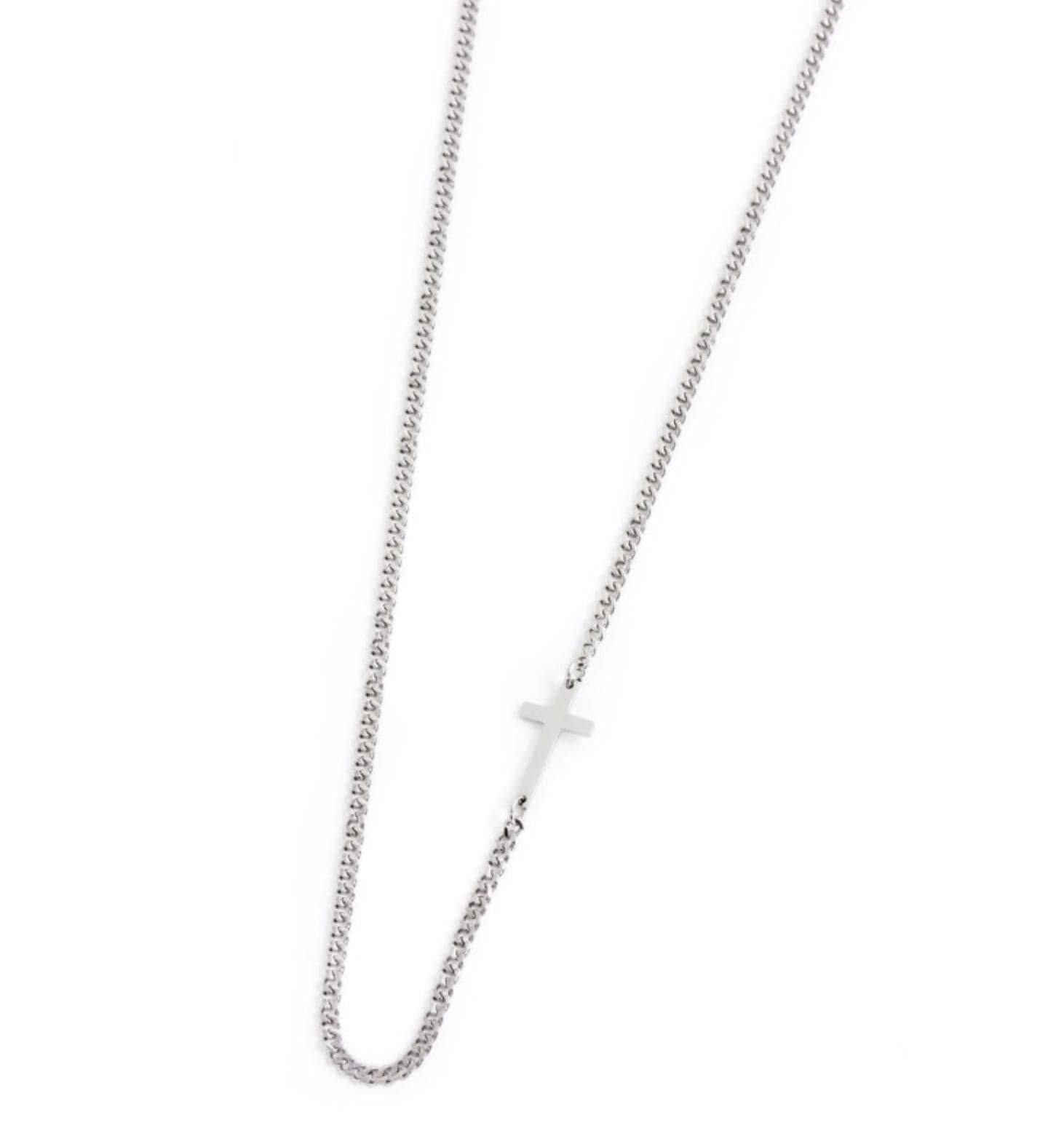 Marlù - COLLANA ACCIAIO CON CROCE in Collane Alba Gioielli - Casoria, commercioVirtuoso.it